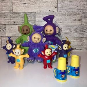 HTF Teletubbies Toy Lot of 9+ Some NWT Figures Plush Party